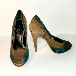 New Suede Tri-Color Heels